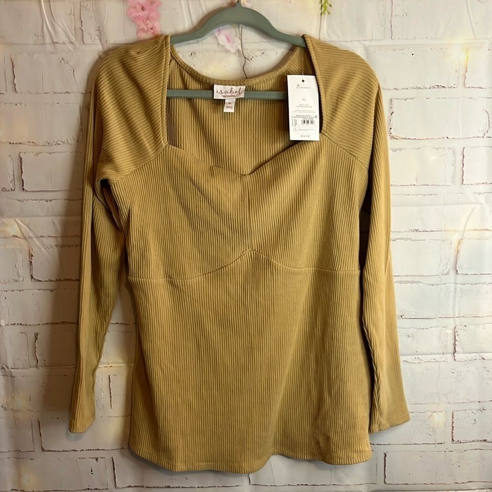 Isabel maternity ribbed super soft and stretchy top size XL NWT